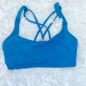 Blue lululemon sports bra
